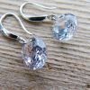 Sterling Silver Crystal Drop Earrings - Image 3