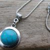 Turquoise Stone Round Necklace - Image 2