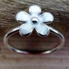 White Flower Ring - Size L (6) - Image 2