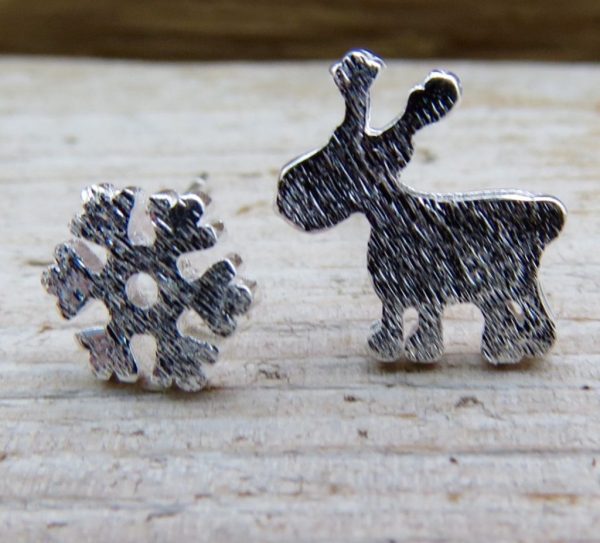 Reindeer and Snowflake Earrings