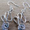 Sterling Silver Crystal Twist Earrings - Image 2