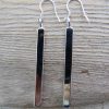 Sterling Silver Solid Straight Drop Earrings
