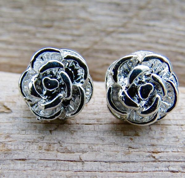 Rose Stud Earrings - Image 3