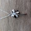 Sterling Silver Flower and Crystal Necklace - Image 3