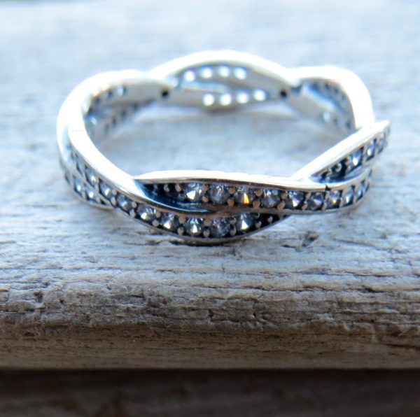 Braid Crystal Ring - Size N (7)