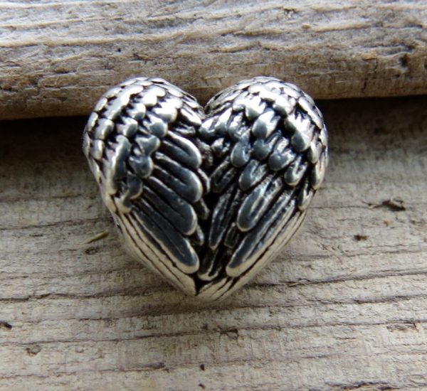 Angel Wings Heart Charm