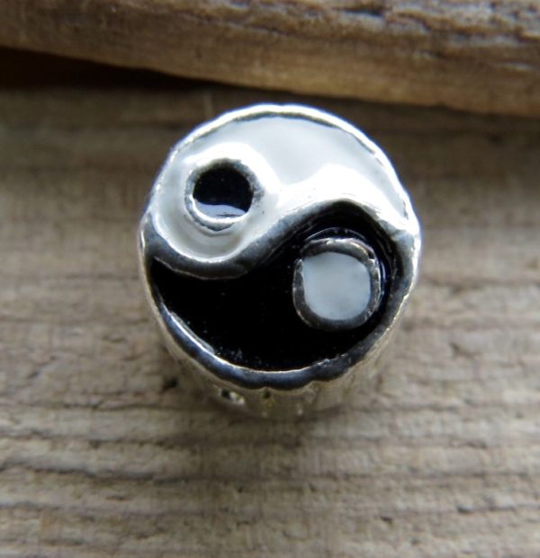 Black and White Yin and Yang Charm