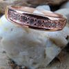 Crystal Encased Rose Gold Band - Size N (7) - Image 2