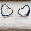 Sterling Silver Heart Stud Earrings