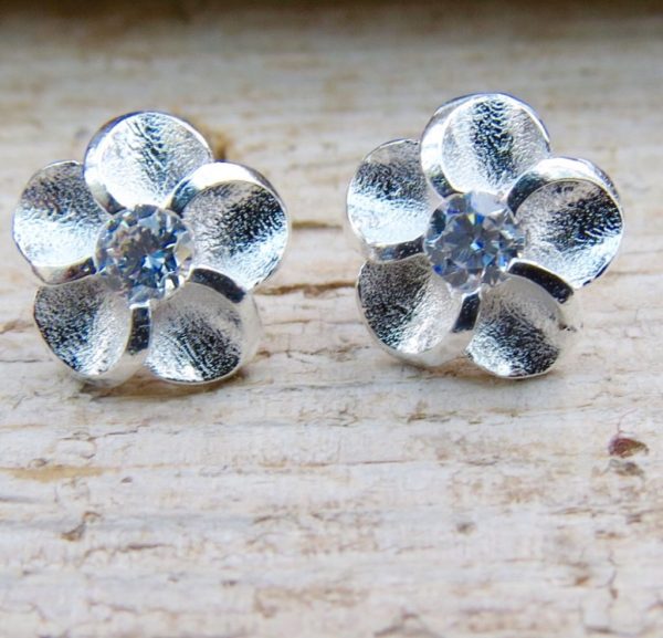 Crystal Flower Studs - Image 2