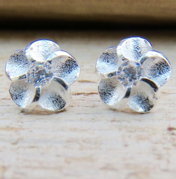 Crystal Flower Studs - Image 3