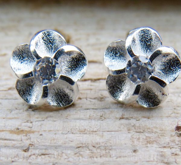 Crystal Flower Studs