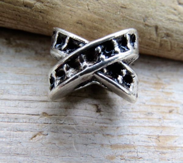 Ribbon Crystal Bead Charm