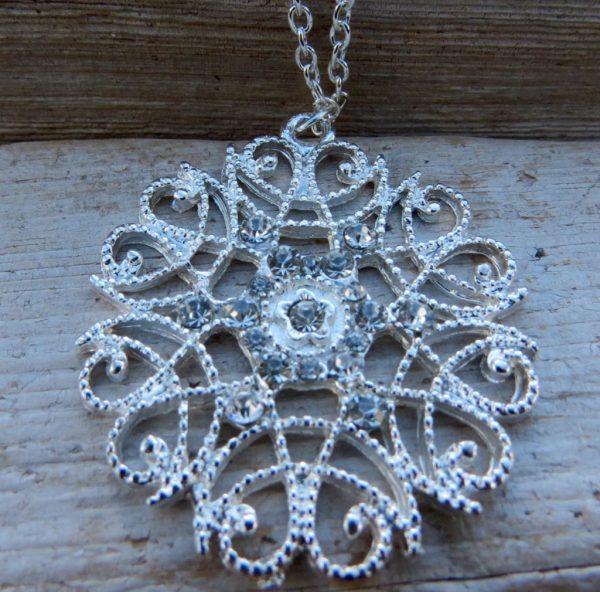 Bohemian Crystal Pattern Pendant