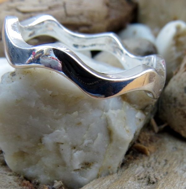 Wave Silver Band - Size N (7)
