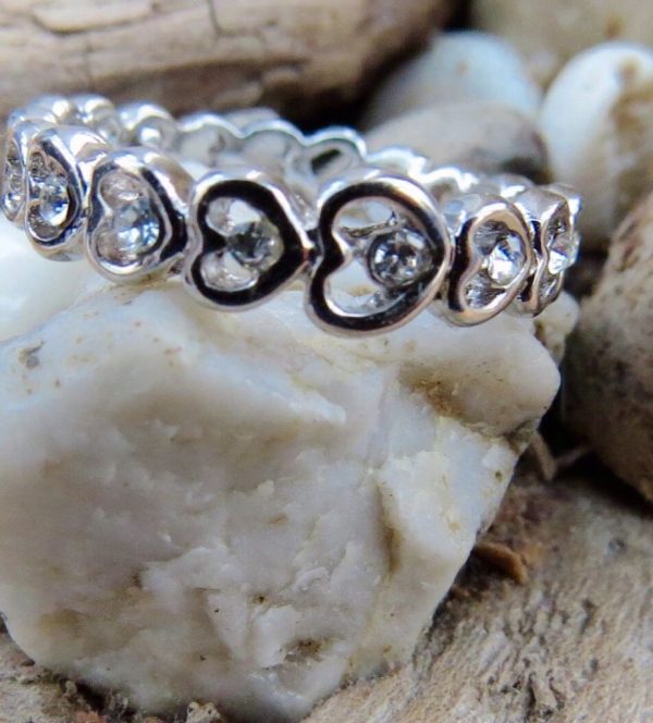 Crystal Encased Heart Band - Size L (6)