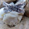 Crystal Criss Cross Ring - Size L (6) - Image 3