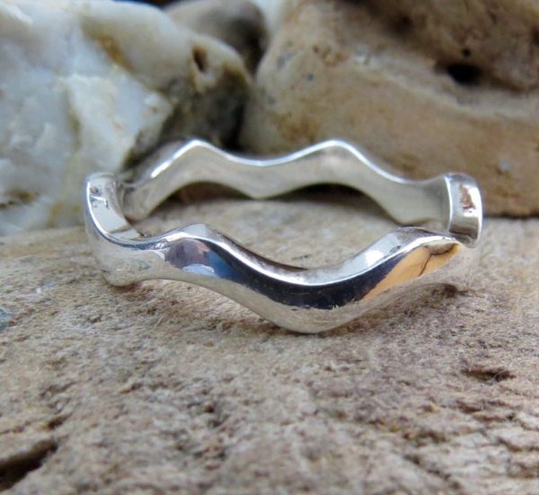 Wave Silver Band - Size N (7) - Image 2
