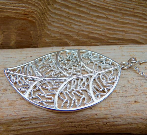 Sterling Silver Leaf Necklace