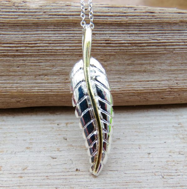 Sterling Silver Feather  Necklace - Image 2