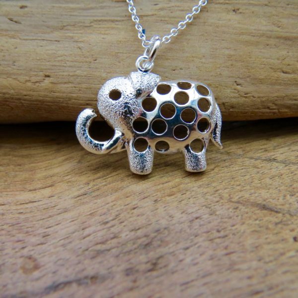 Sterling Silver Elephant Necklace