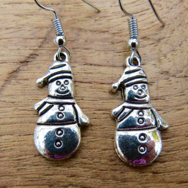 Snowman Drop Earrings