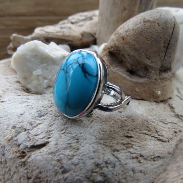 Turquoise Chunky Ring - Size P (8)