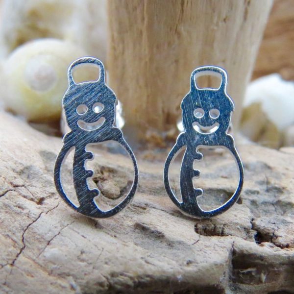 Snowman Stud Earrings