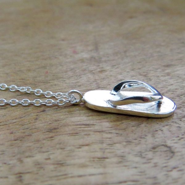 Sterling Silver Flip Flop Necklace