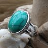 Green Turquoise Chunky Ring - Size P (8)