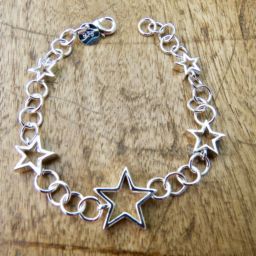 Sterling silver star bracelet